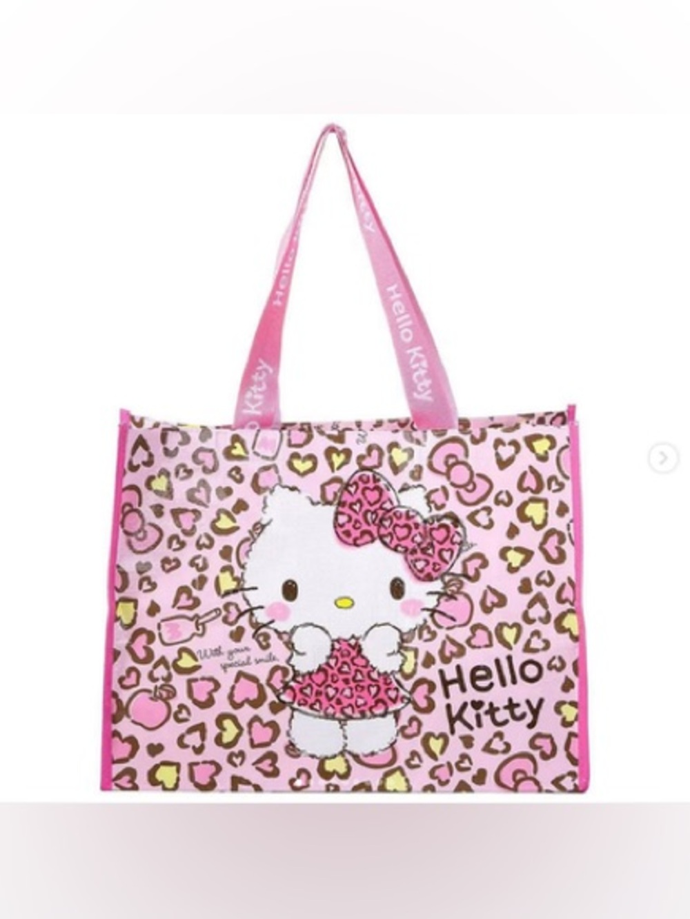 Hello Kitty Pink Leopard Print Shopper Tote